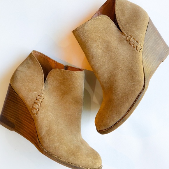 LUCKY BRAND Yimmie Suede Wedge Booties ❤️ - Picture 7 of 11